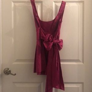 Anthropologie magenta cotton top; size 4